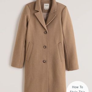 Abercrombie and Fitch Wool Blend Dad Coat